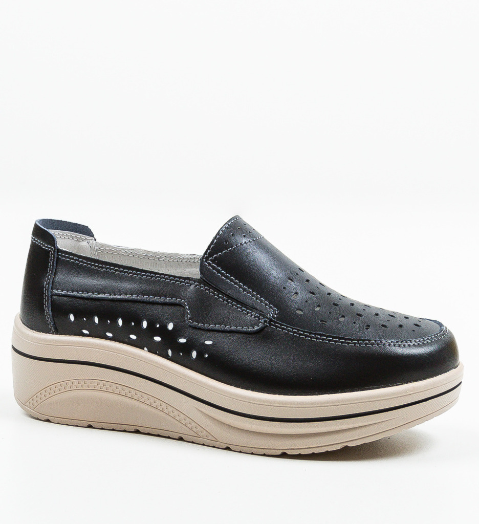Pantofi Casual Olifram Negri | Confort & Stil - imagine 4