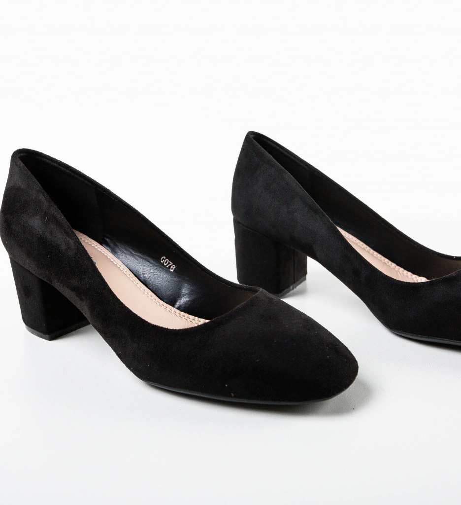 Pantofi Yerkam Negri Eleganți cu Toc - imagine 6