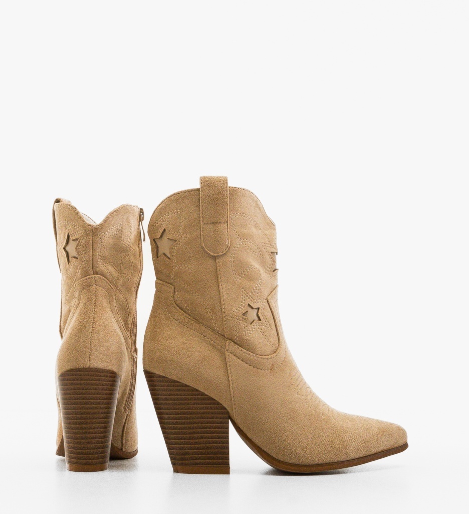 Botine Dama Vanna Bej Depurtat - Eleganță - imagine 5
