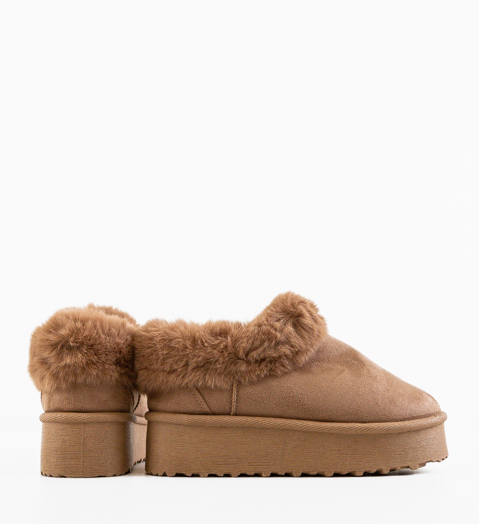 Cizme Tip Ug Jaden Khaki pentru Confort - imagine 5