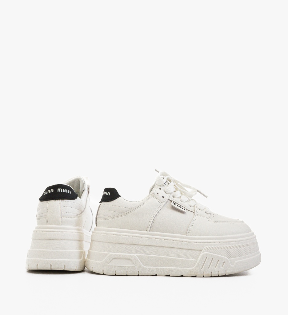 Sneakers Dama Tendai Albi - Confort și Stil - imagine 6