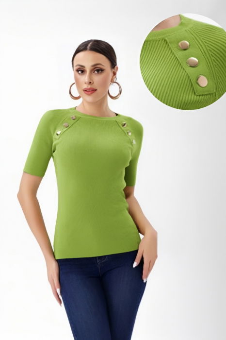 Pulover Elegant Porta fortuna | Verde Olive