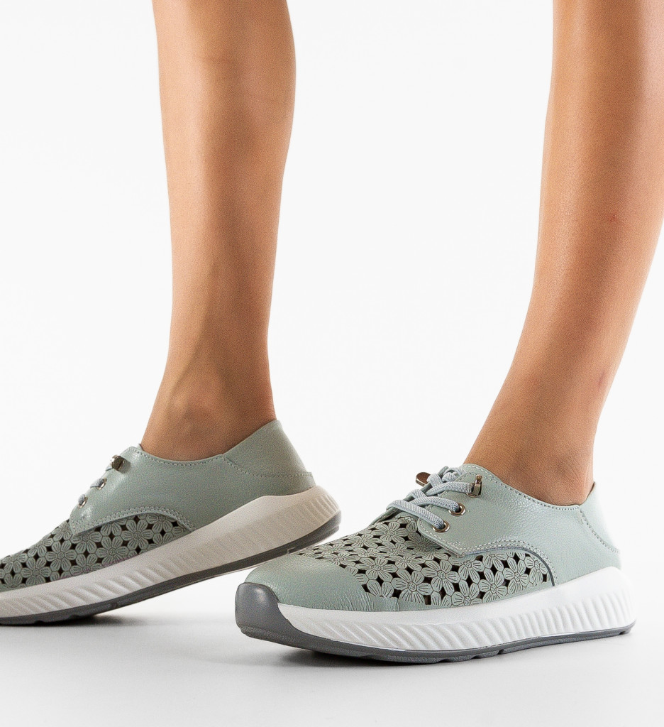 Pantofi Casual Radian Verzi - Confort și Stil - imagine 3