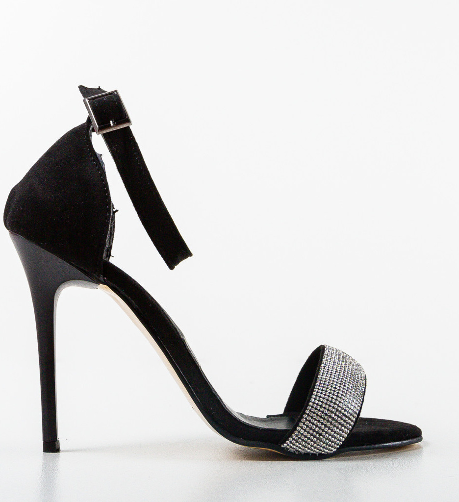 Sandale cu Toc Sonia Negre - Eleganță și Stil - imagine 4