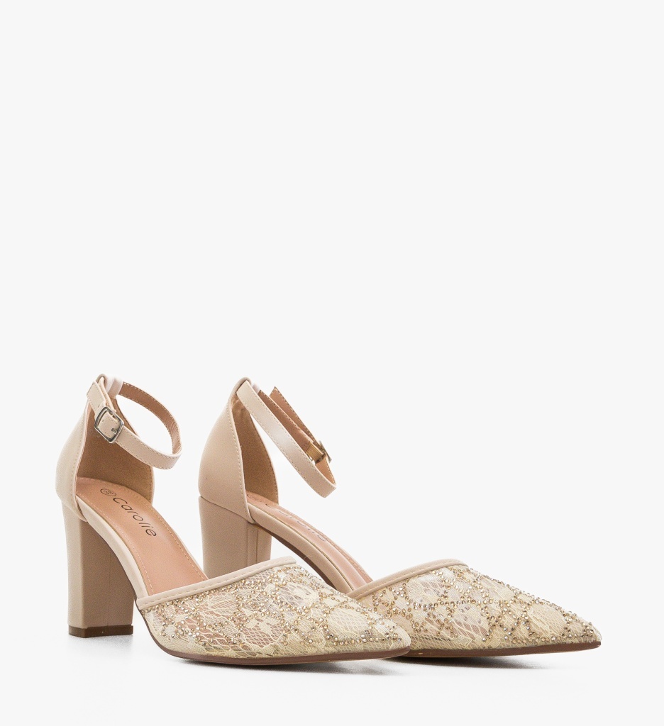 Pantofi Dama Yreasa Bej Eleganți - imagine 3