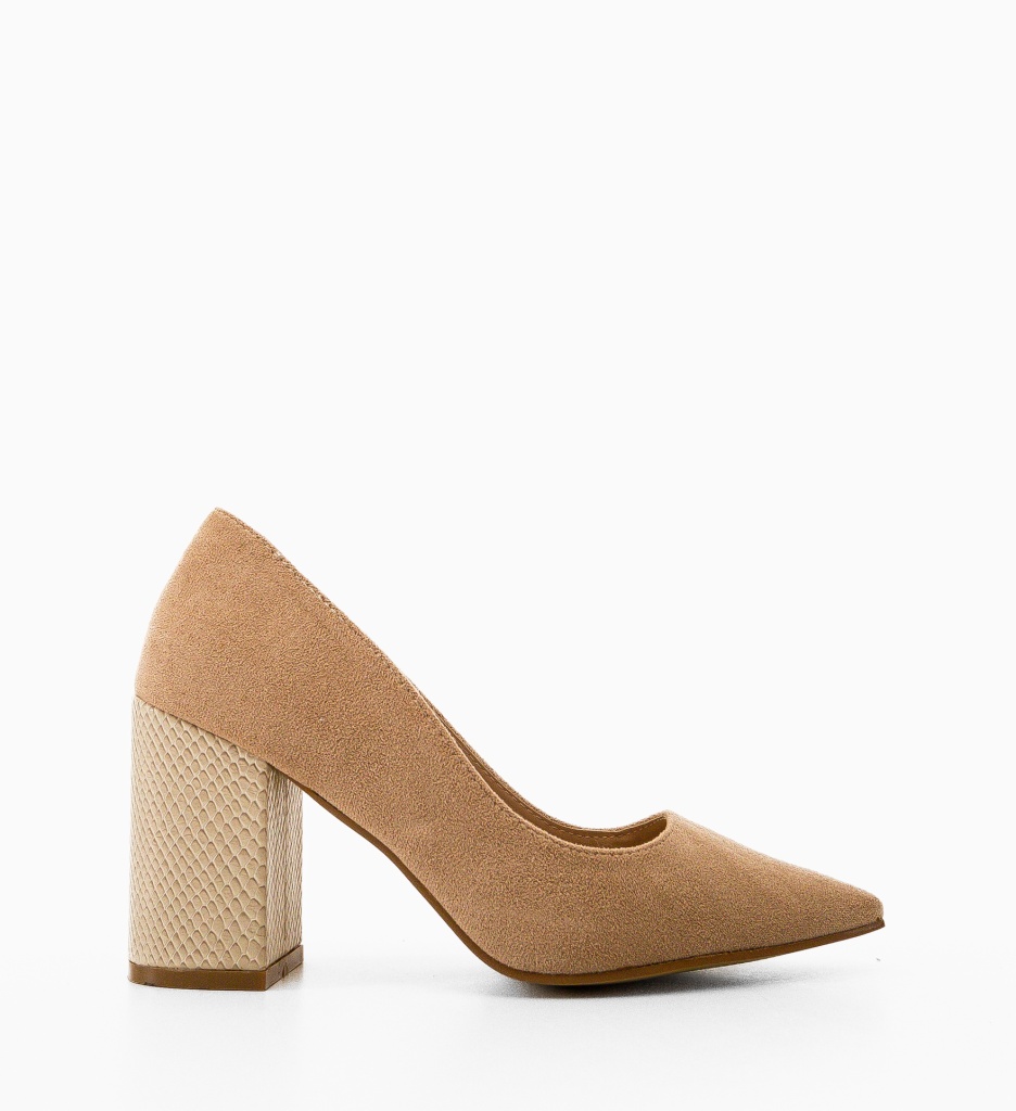 Pantofi Codillan Bej Eleganți cu Toc - imagine 9