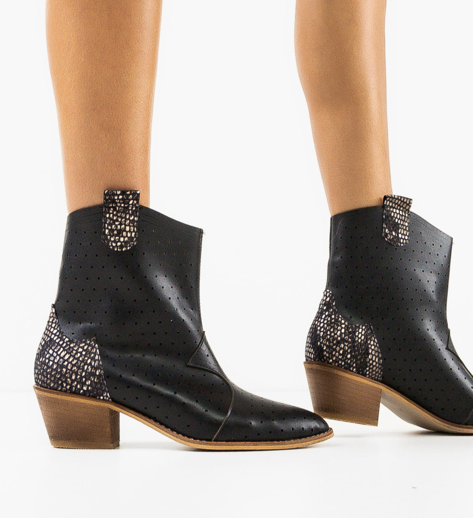 Botine Dama Mixdor Negre - Eleganță și Stil - imagine 3