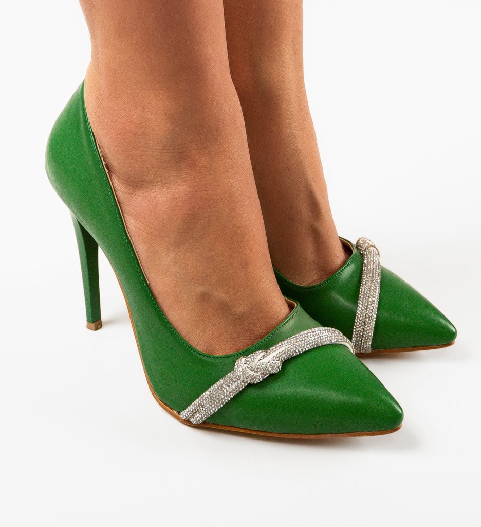 Pantofi cu Toc Shykdem Verzi | Eleganță Asigurată - imagine 5