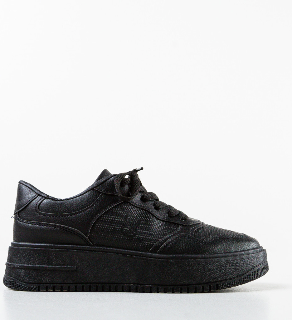Sneakers Dama Goden Negri - Confort și Stil Urban - imagine 4