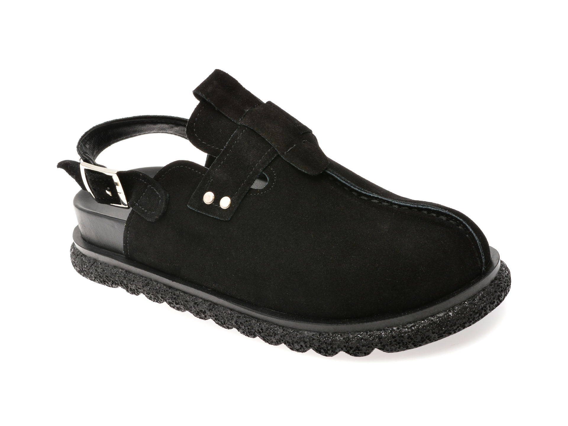 Papuci GRYXX Negri Piele Întoarsă - Eleganță