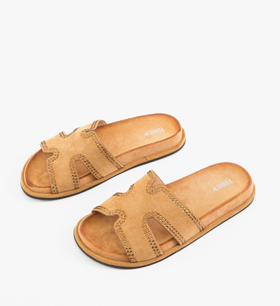 Papuci Dama Trestas Camel - Confort și Eleganță - imagine 4