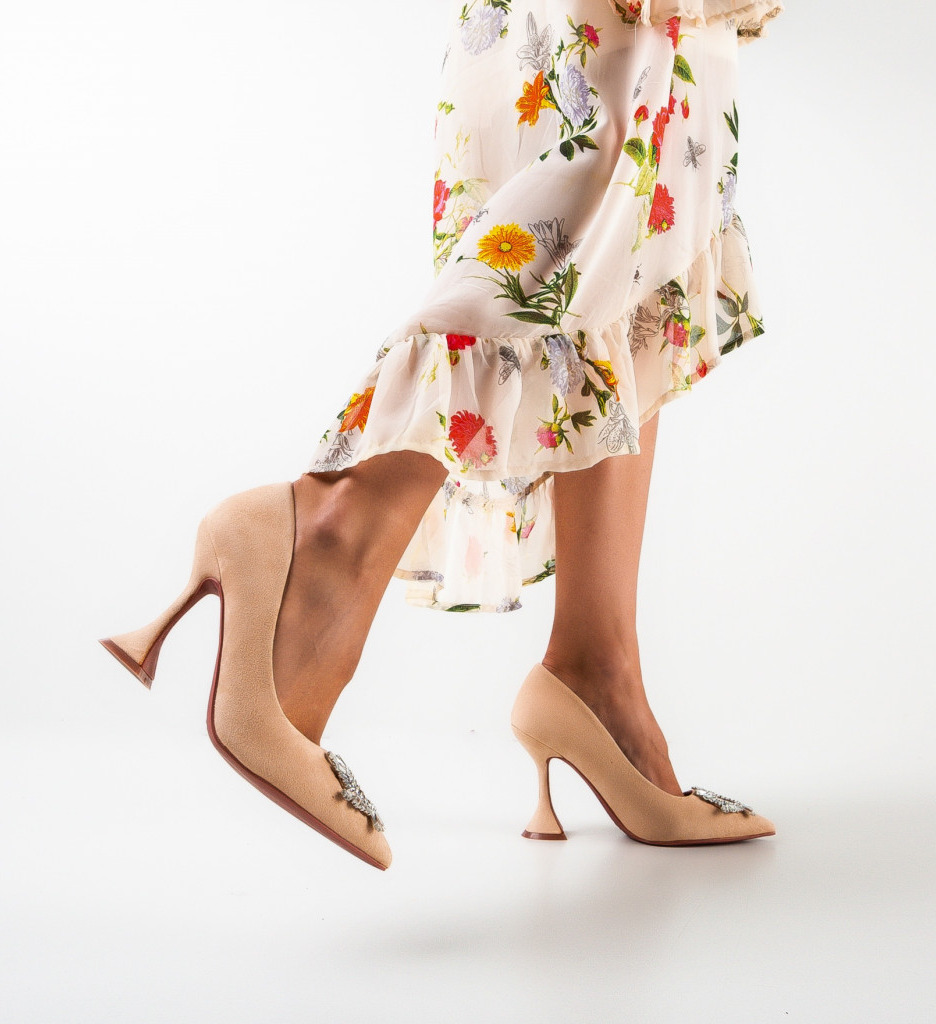 Pantofi cu Toc Bej Luja | Eleganță Versatilă - imagine 3