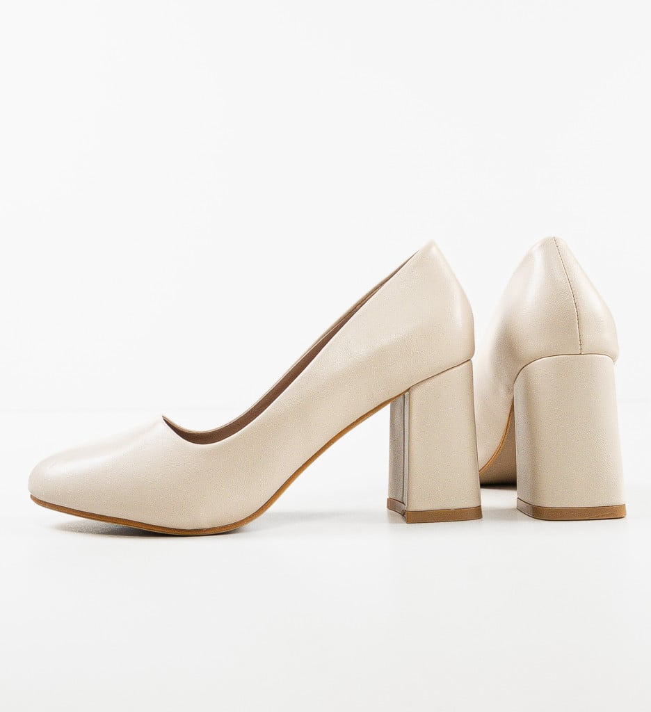 Pantofi dama cu toc Bright Bej 2 - Eleganță și Stil - imagine 14