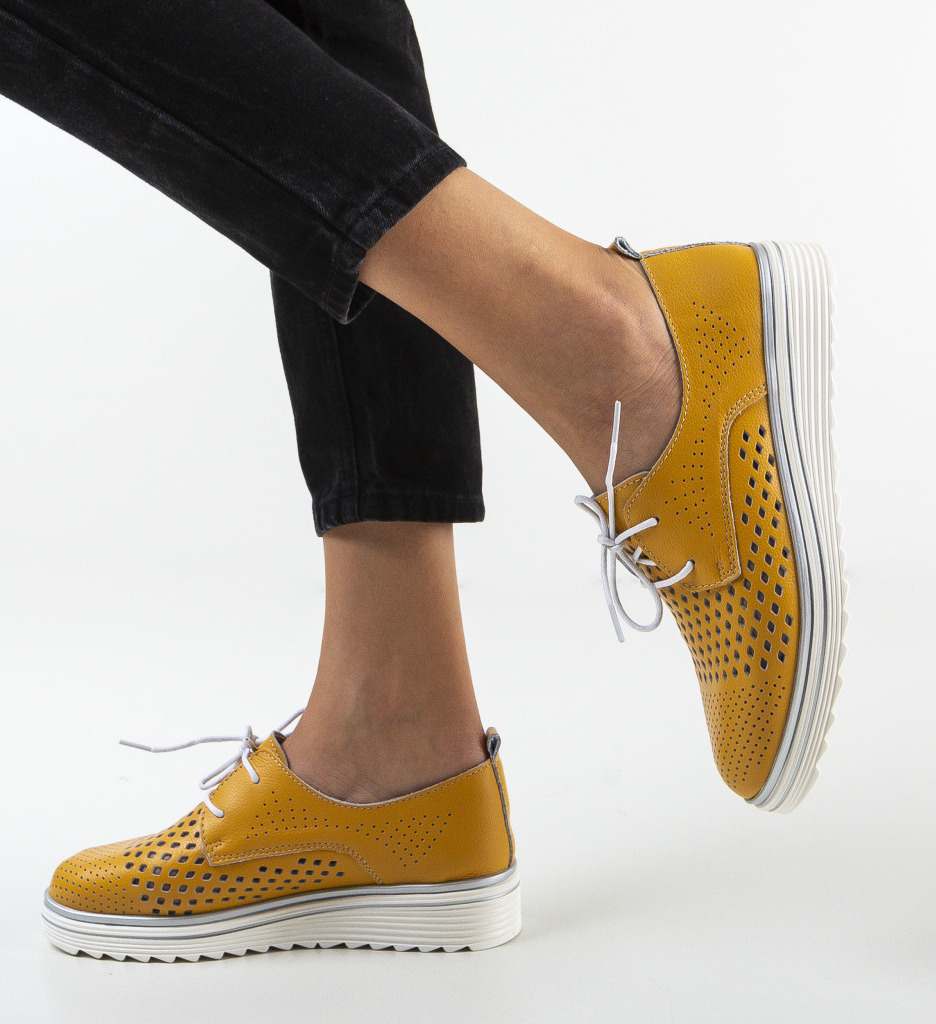 Pantofi Casual Galbeni - Confort și Stil - imagine 2