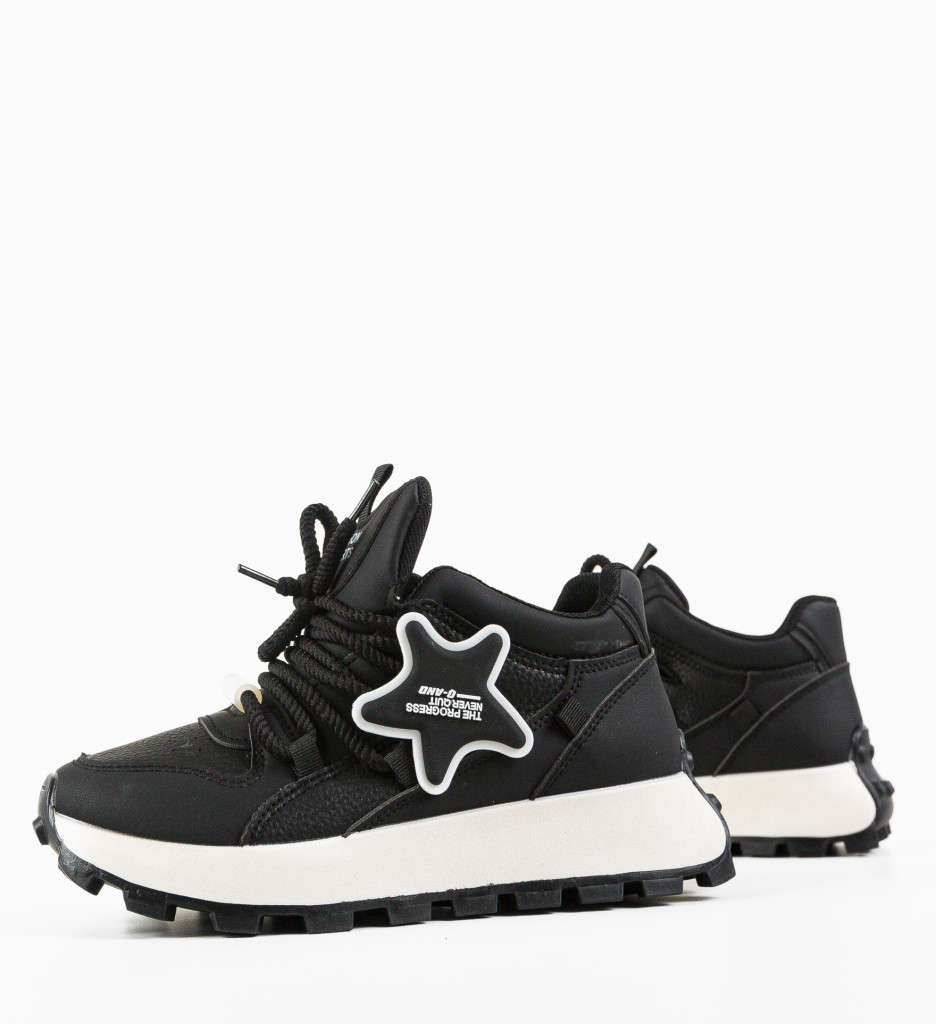 Sneakers Dama Starko Negri | Confort și Stil Urban - imagine 6