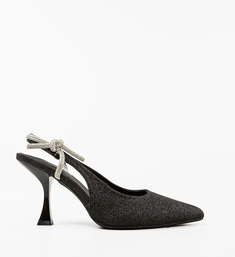 Pantofi Dama Qam Negri Eleganți cu Toc - imagine 4