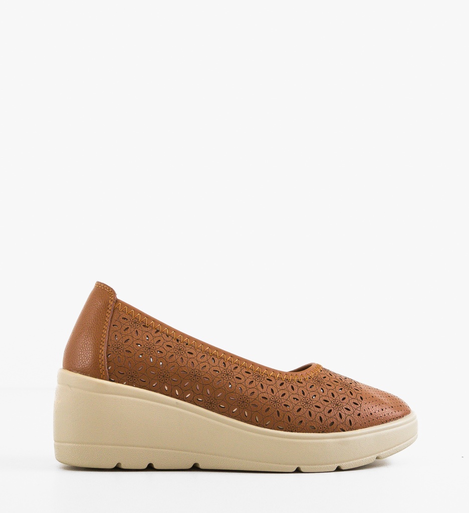 Platforme Dama Kamiz Camel | Stil Casual Confortabil - imagine 6
