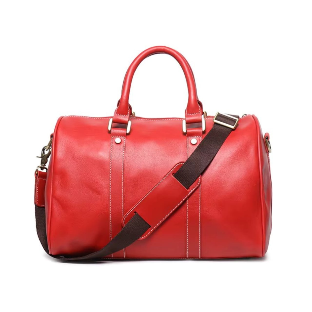 Geanta Calatorie Delis Piele Naturala Rosu