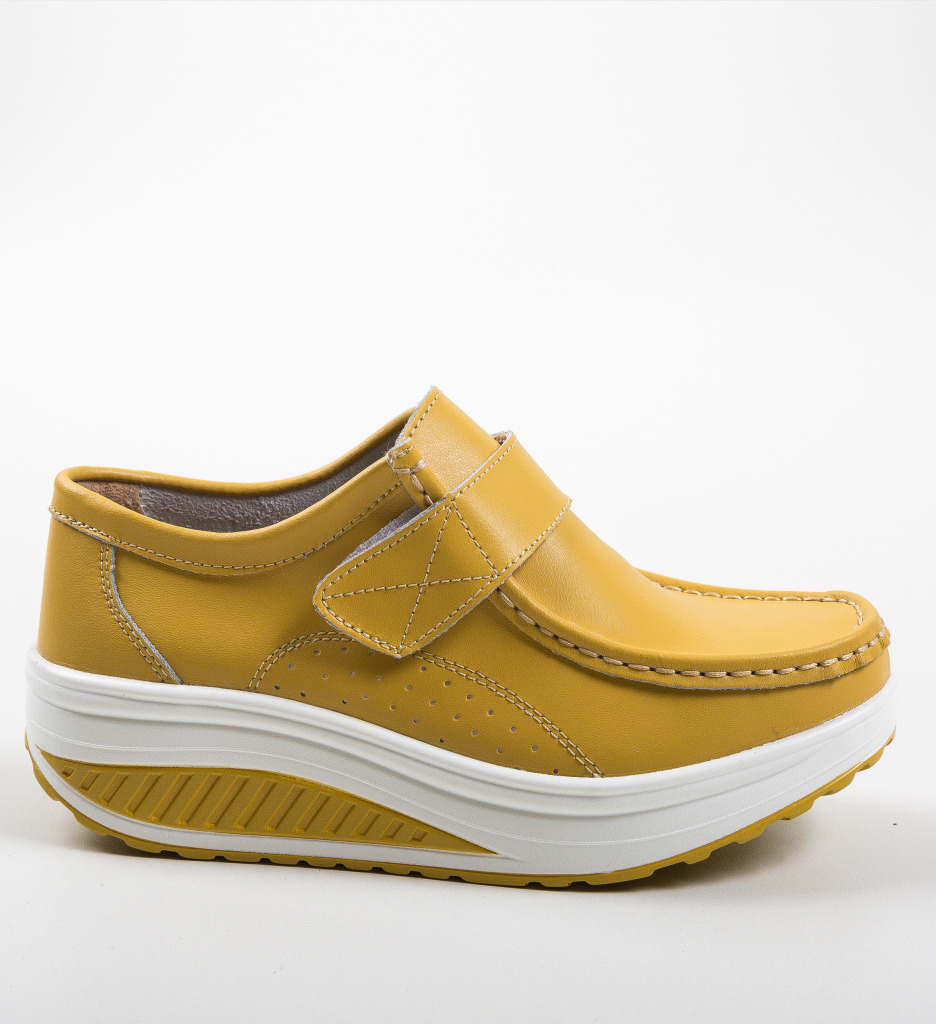 Pantofi Casual Marko Galbeni - Stil și Confort - imagine 5