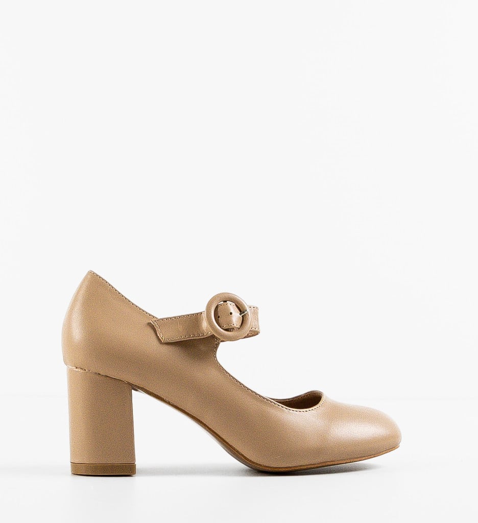 Pantofi Dama Bej cu Toc | Eleganță și Confort - imagine 5