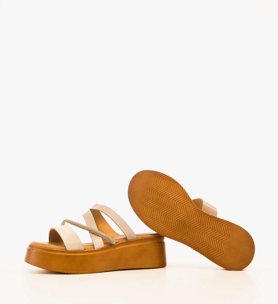 Papuci Dama Kittum Bej | Confort și Eleganță - imagine 5