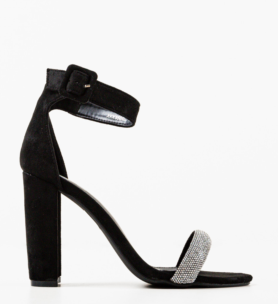 Sandale cu toc Hoover Negre - Eleganță și Stil - imagine 3