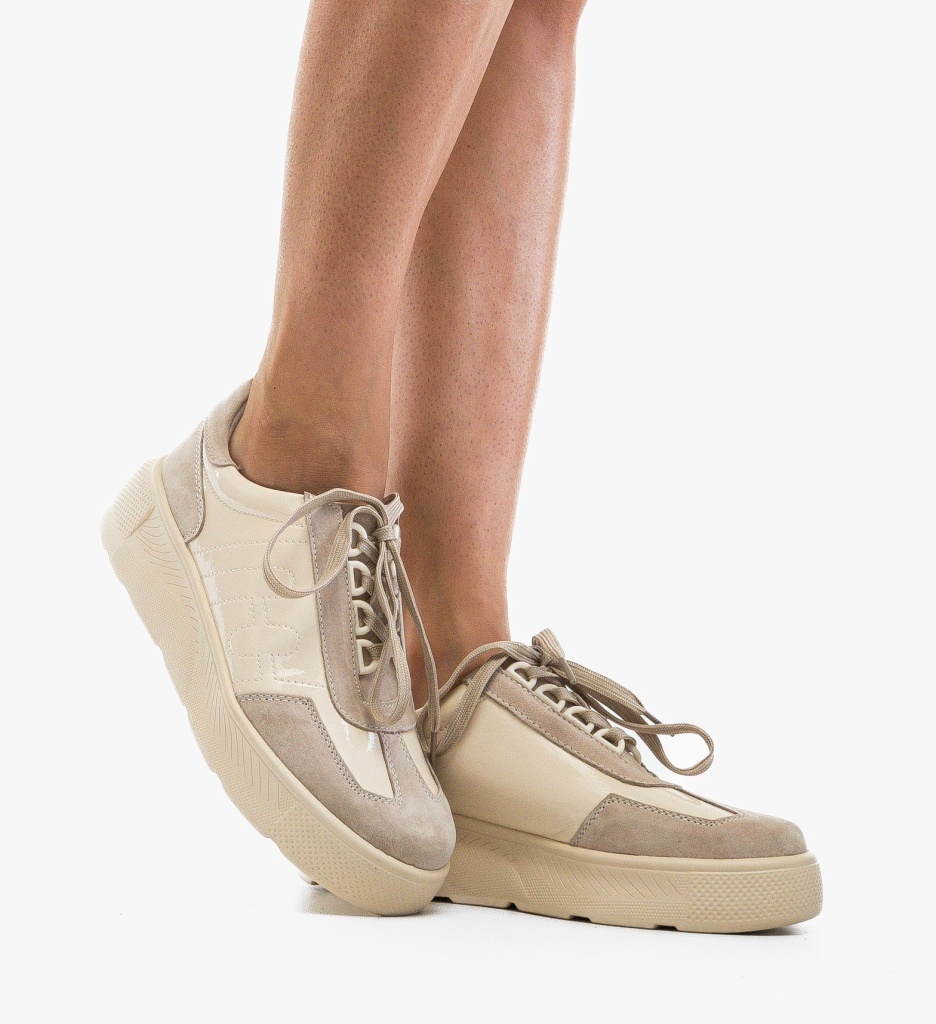 Pantofi Casual Mynbai Bej - Confort Stilat - imagine 2