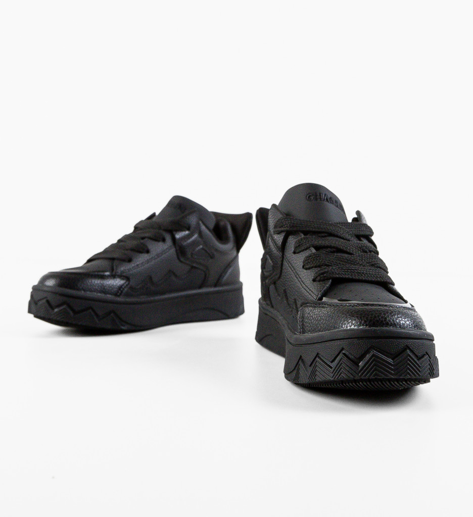 Sneakers Chaoini Negri - Confort și Stil Urban - imagine 3