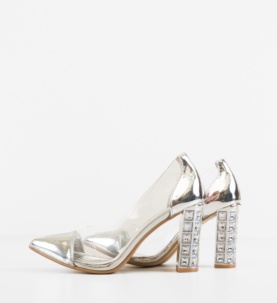 Pantofi Dama Lukas Argintii | Eleganță Maxima - imagine 6