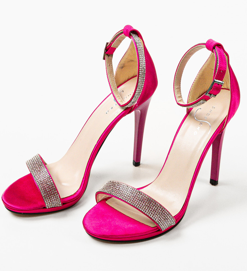 Sandale Cincil Fuchsia | Toc Elegant și Stil - imagine 6
