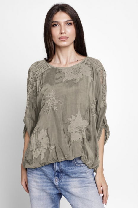 Bluza Brodată Matase Shopika | Eleganță și Confort
