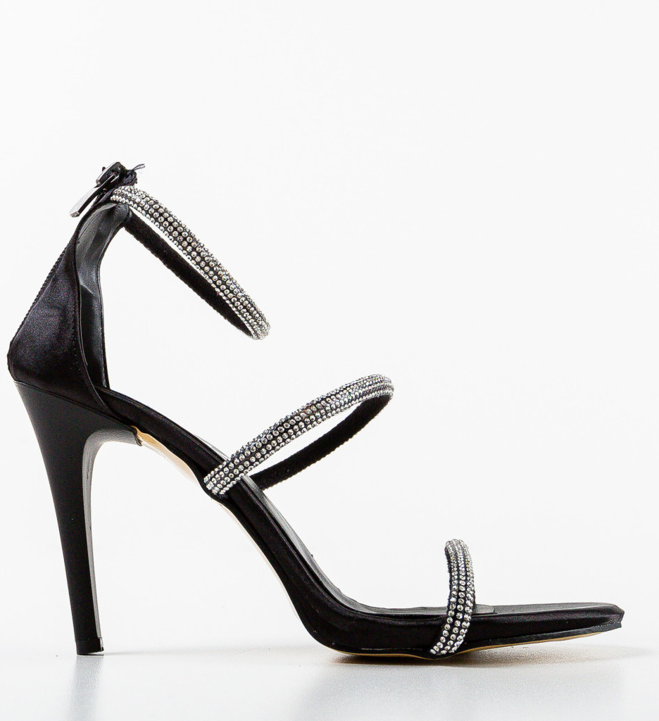 Sandale Toc Edeta Negre Elegante - imagine 4