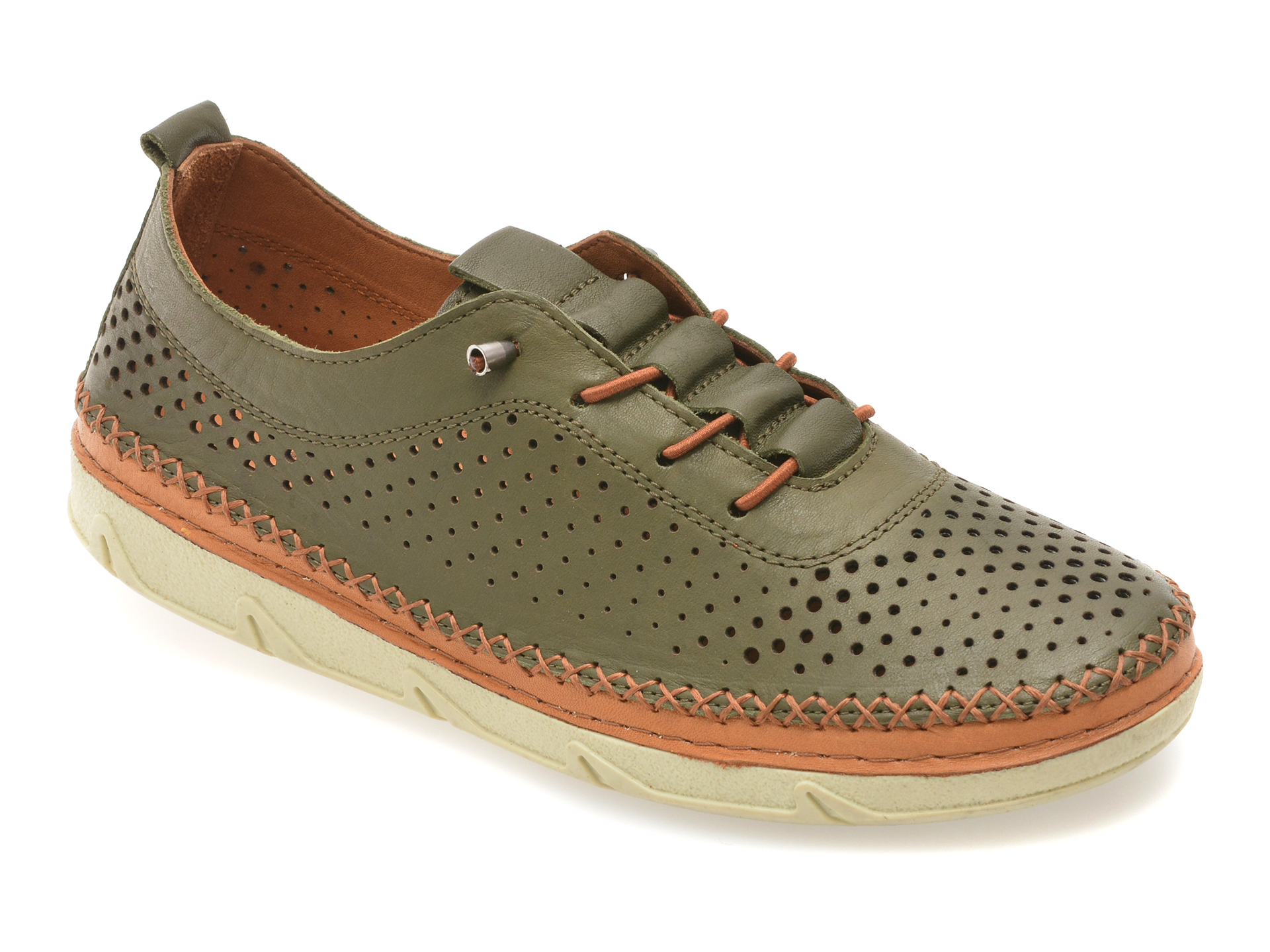 Pantofi GRYXX Kaki din Piele Naturală