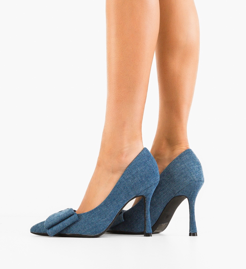 Pantofi Stiletto Lester Albastri - Eleganță Supremă