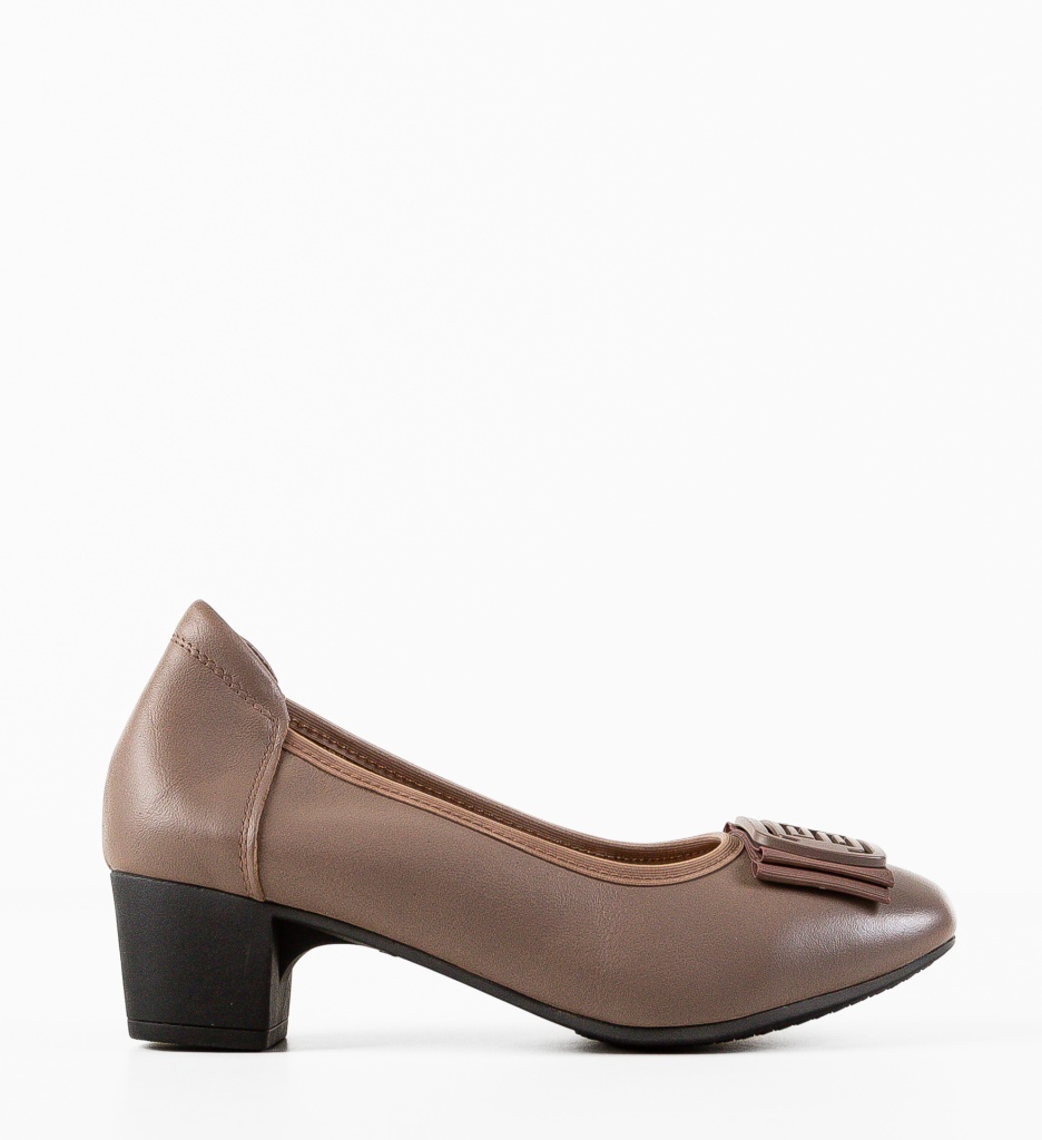 Pantofi Bobbi Mov Eleganți cu Toc - imagine 4