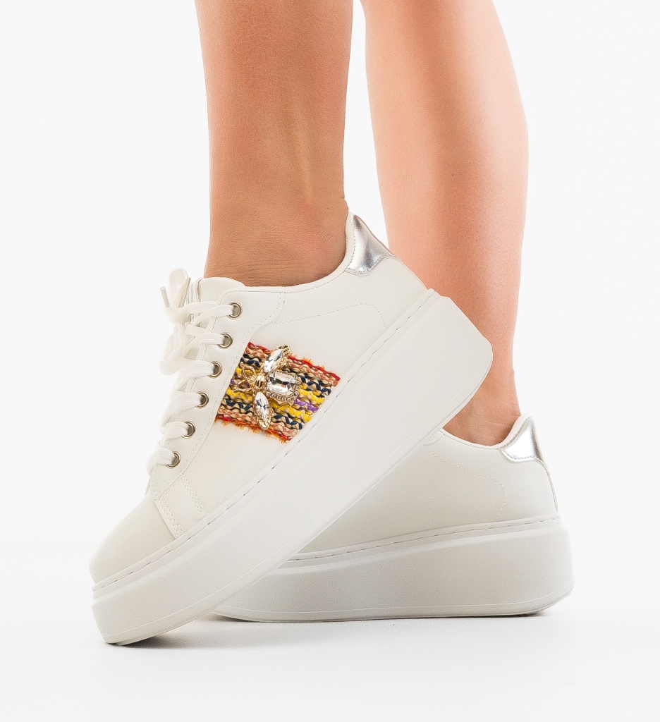 Sneakers Dama Wayne Argintii - Confort și Stil