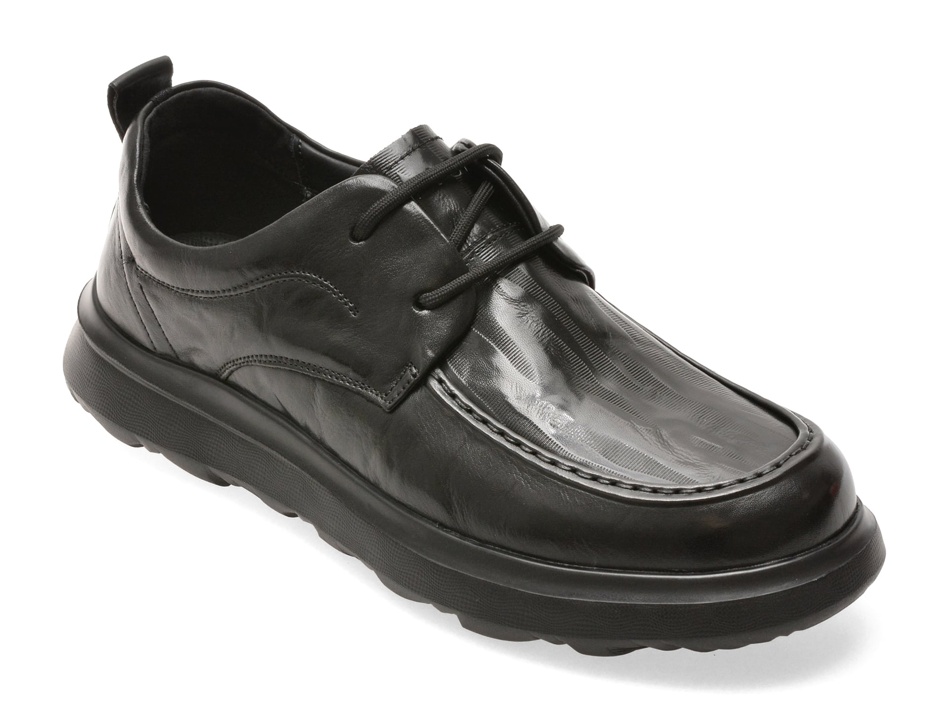 Pantofi Epica negri din piele naturală