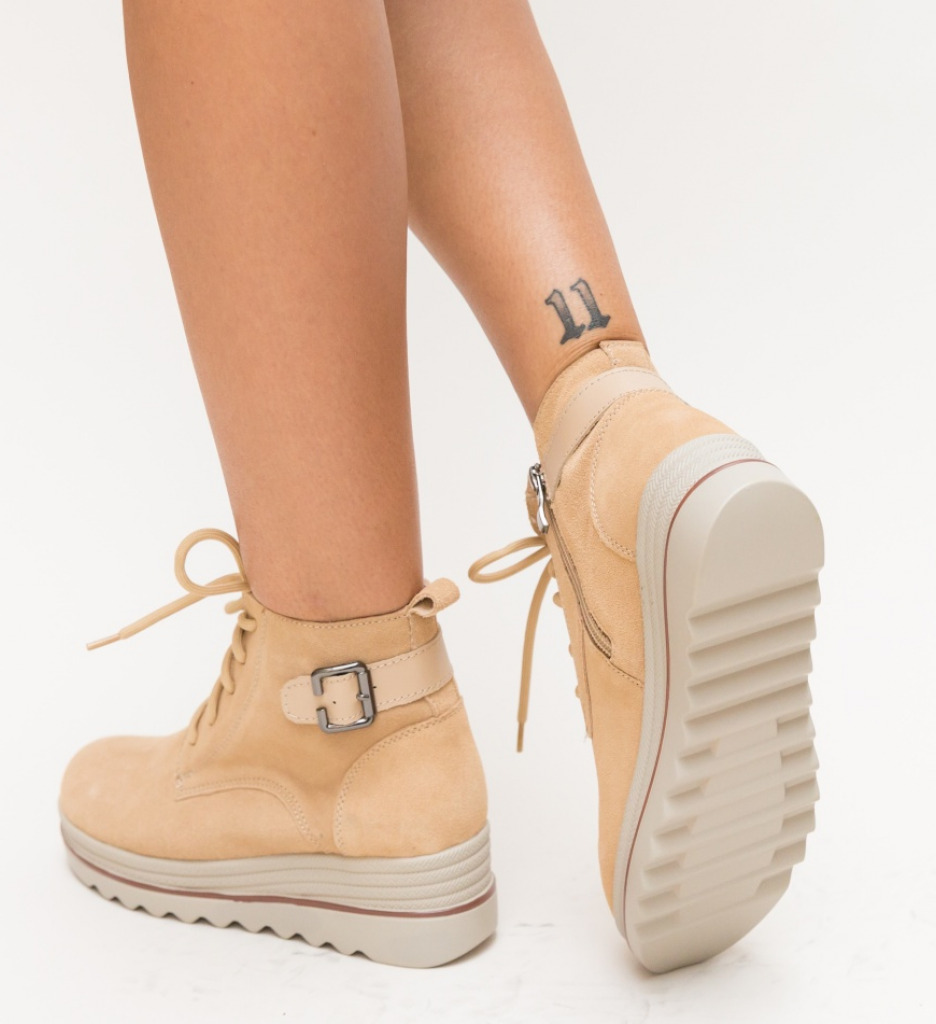 Ghete Aloga Dama Bej | Eleganță și Confort - imagine 3