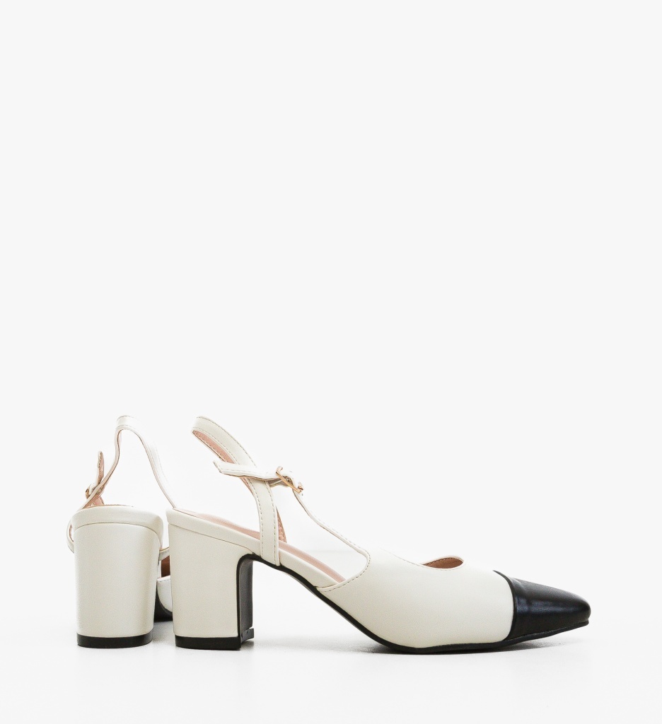 Pantofi Dama Miles Albi Eleganți - imagine 3