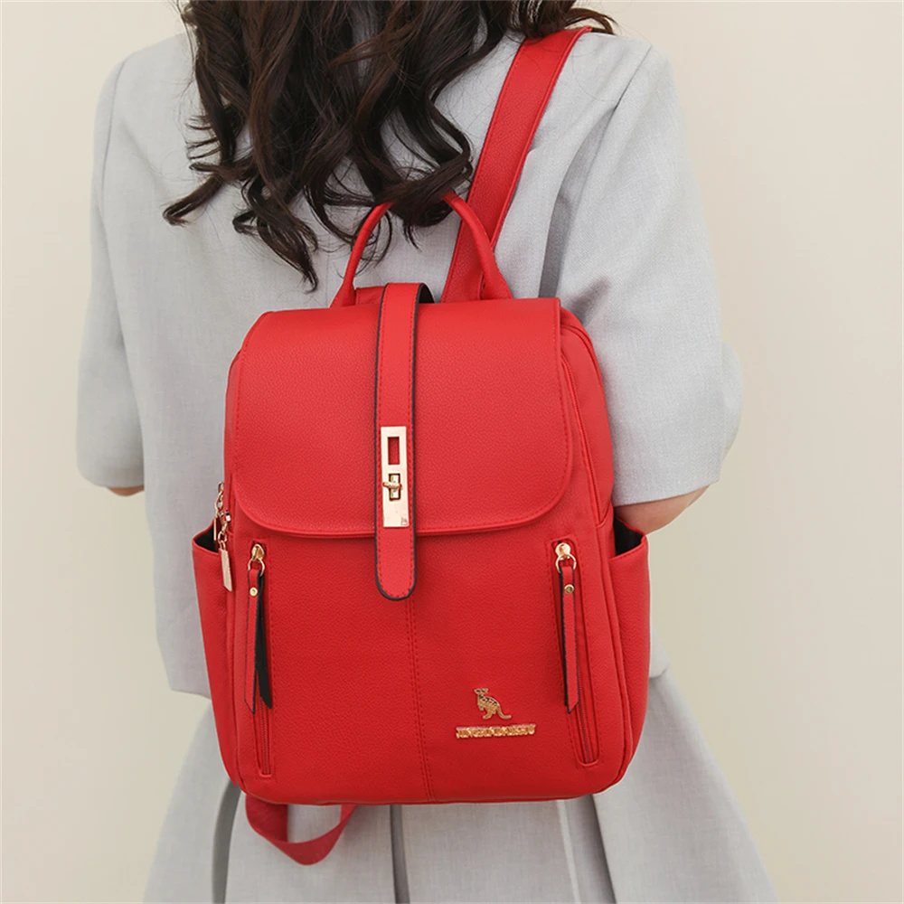 Rucsac Dama Delis GT3035 Rosu Piele Ecologica - imagine 3