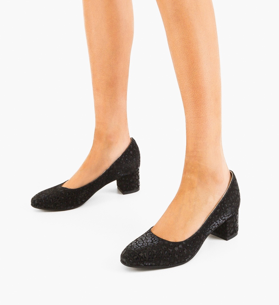 Pantofi Hynga Negri cu Toc Eleganți - imagine 3
