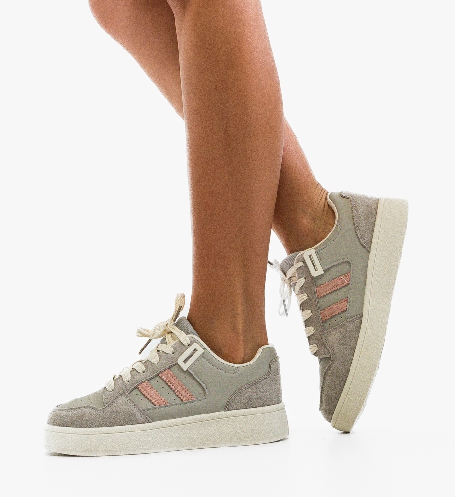 Sneakers Dama Spring Gri - Confort și Stil Sport - imagine 2