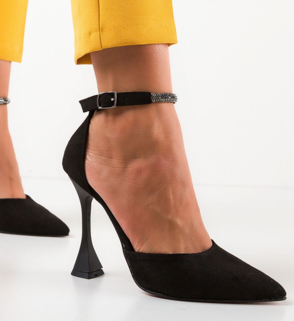 Pantofi Daiama Negri Eleganți cu Toc - imagine 3