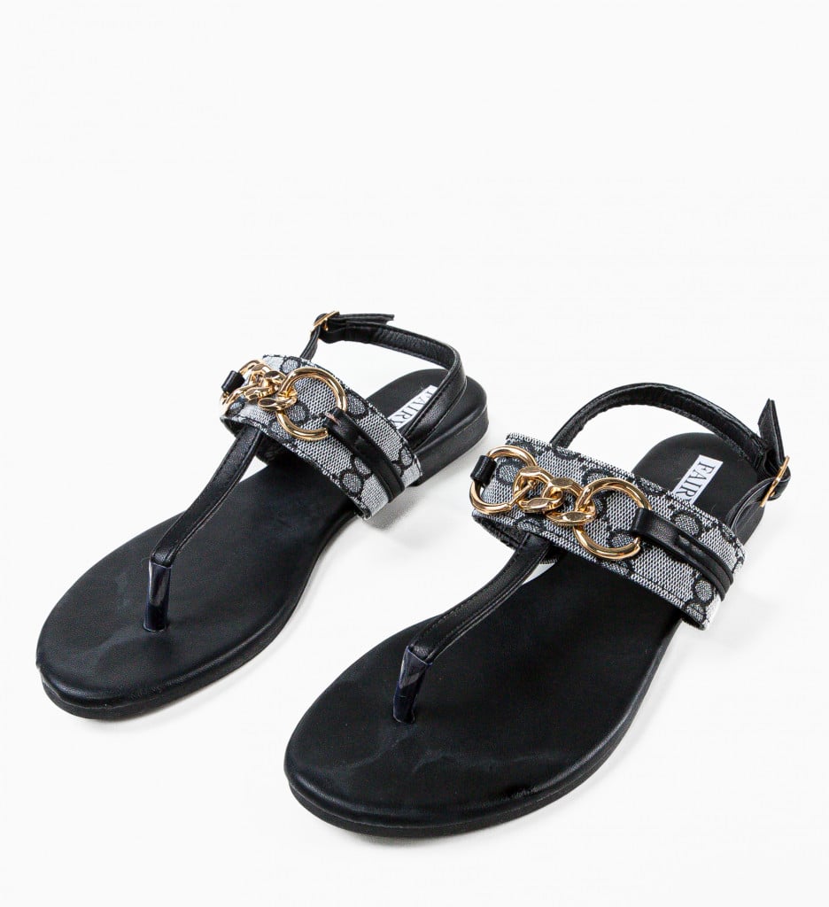 Sandale Dama Amela Negre Elegante - imagine 6
