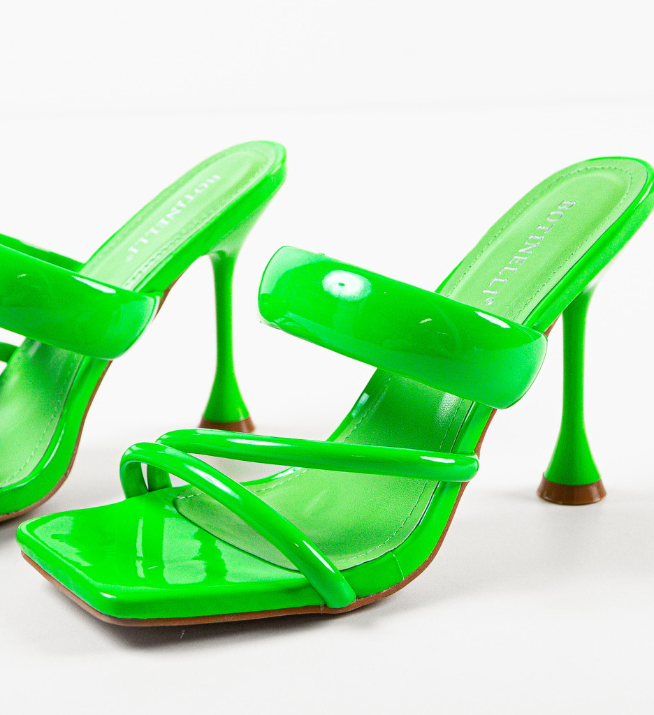 Saboti cu toc Serena Verzi | Eleganță și Stil - imagine 7