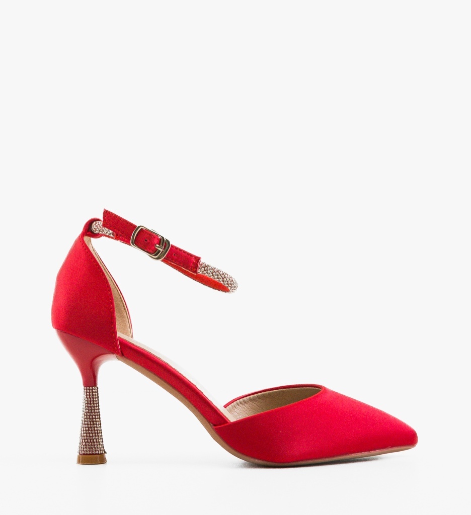 Pantofi cu toc Ydeu roșii eleganți - imagine 6
