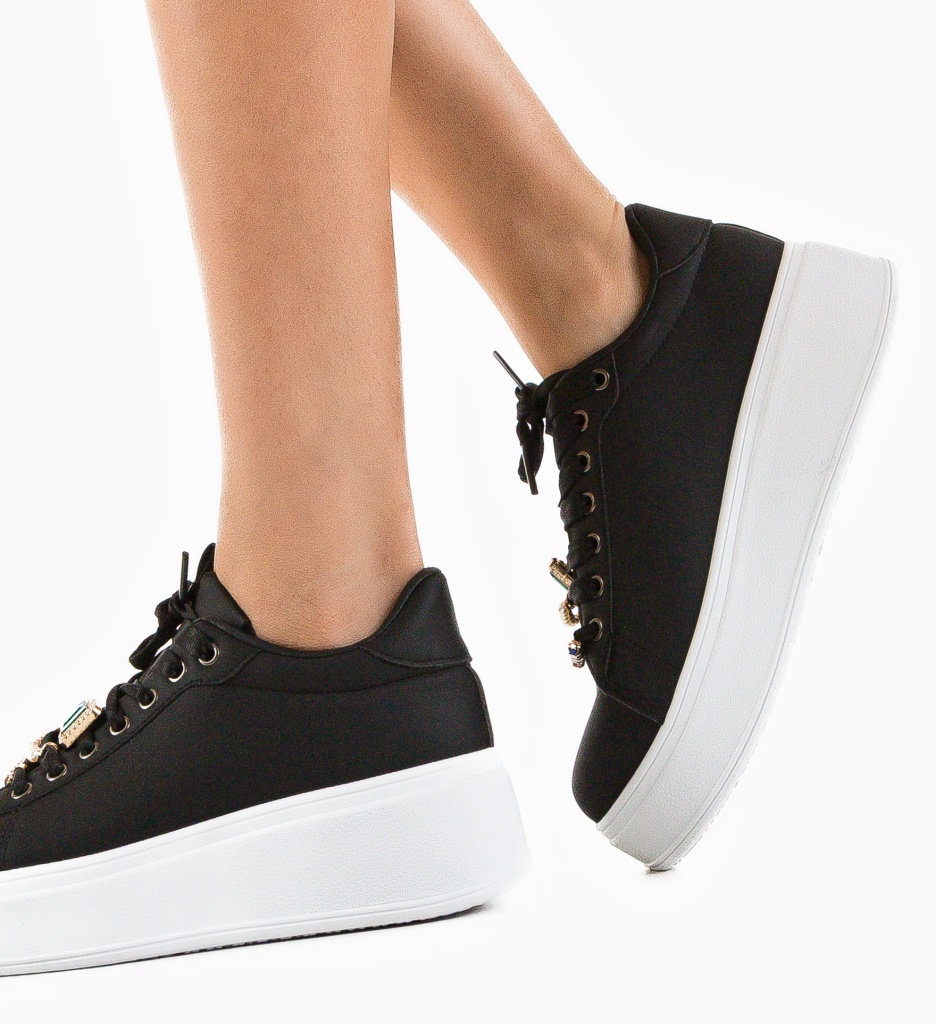 Sneakers Dama Bryson Negri | Confort Asigurat - imagine 4