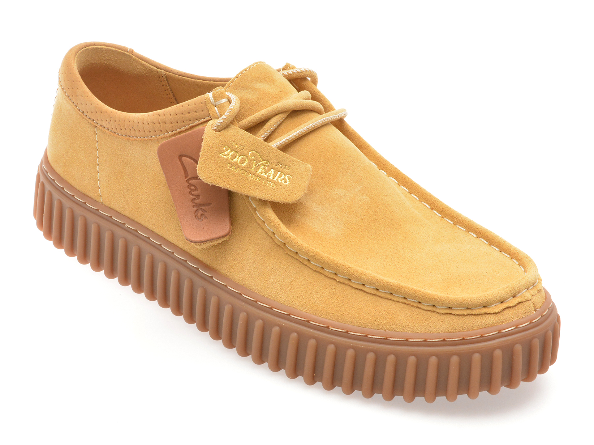 Mocasini Clarks TORHILL LO galbeni piele intoarsa