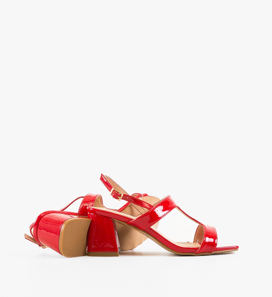 Sandale cu Toc Sufyan Rosii | Eleganță și Stil - imagine 4