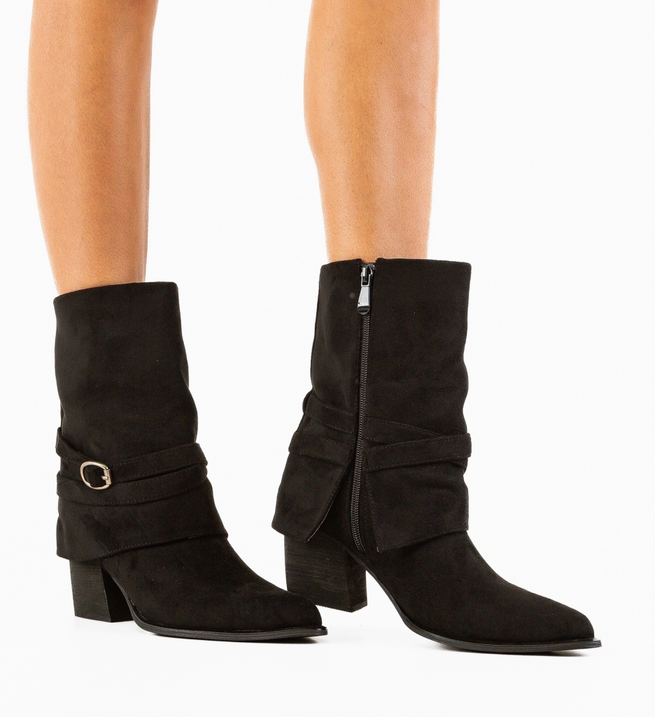 Botine Dama Heyman Negre - Eleganță și Stil - imagine 3
